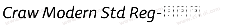 Craw Modern Std Reg字体转换